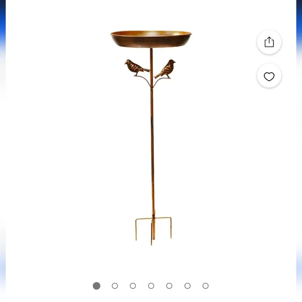 Toparad Bird Bath with Bird Accents 32